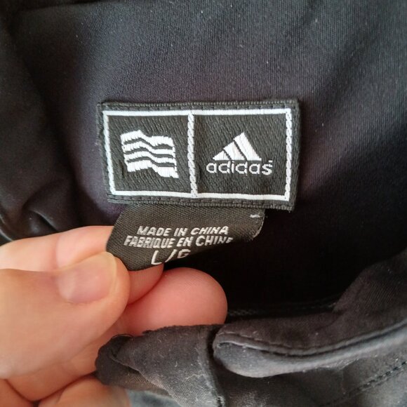 Adidas Golf 1/4 Zip Pullover Wind/Rain Shirt Mens Large Black Climaproof Storm - Picture 3 of 12